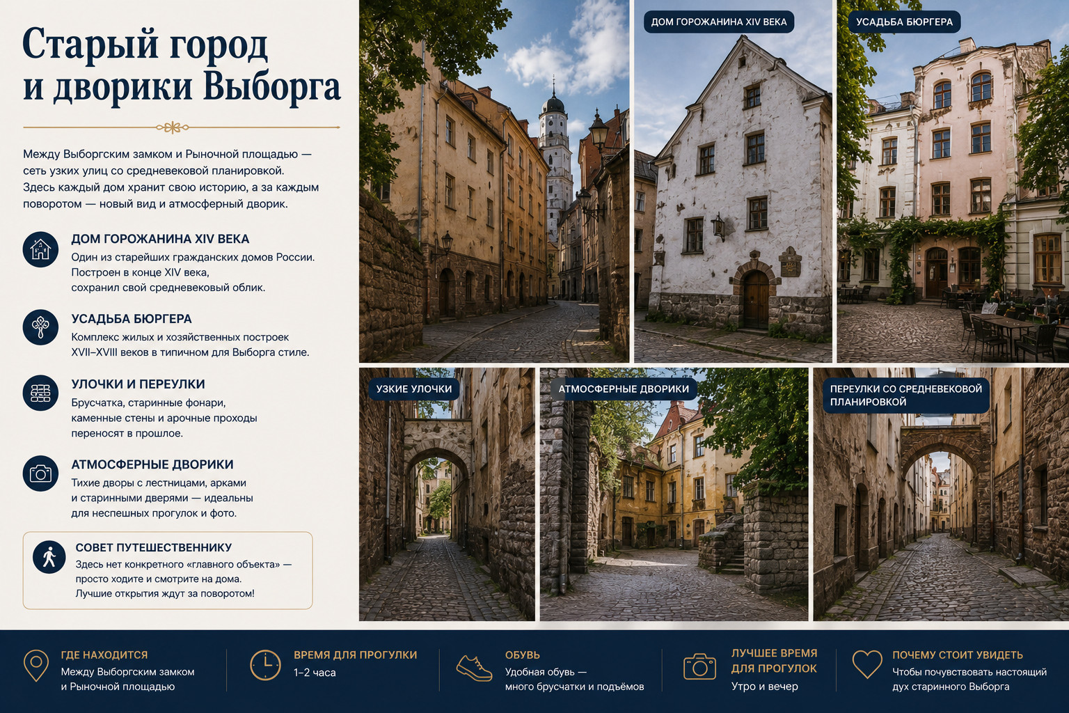 Старый город Выборга: исторический шарм