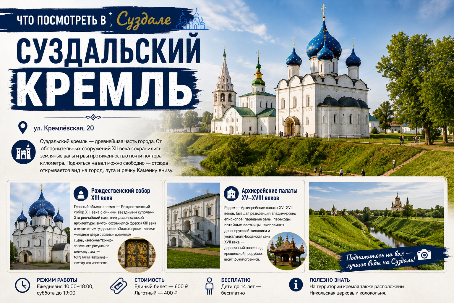 Суздальский кремль — историческое сокровище

