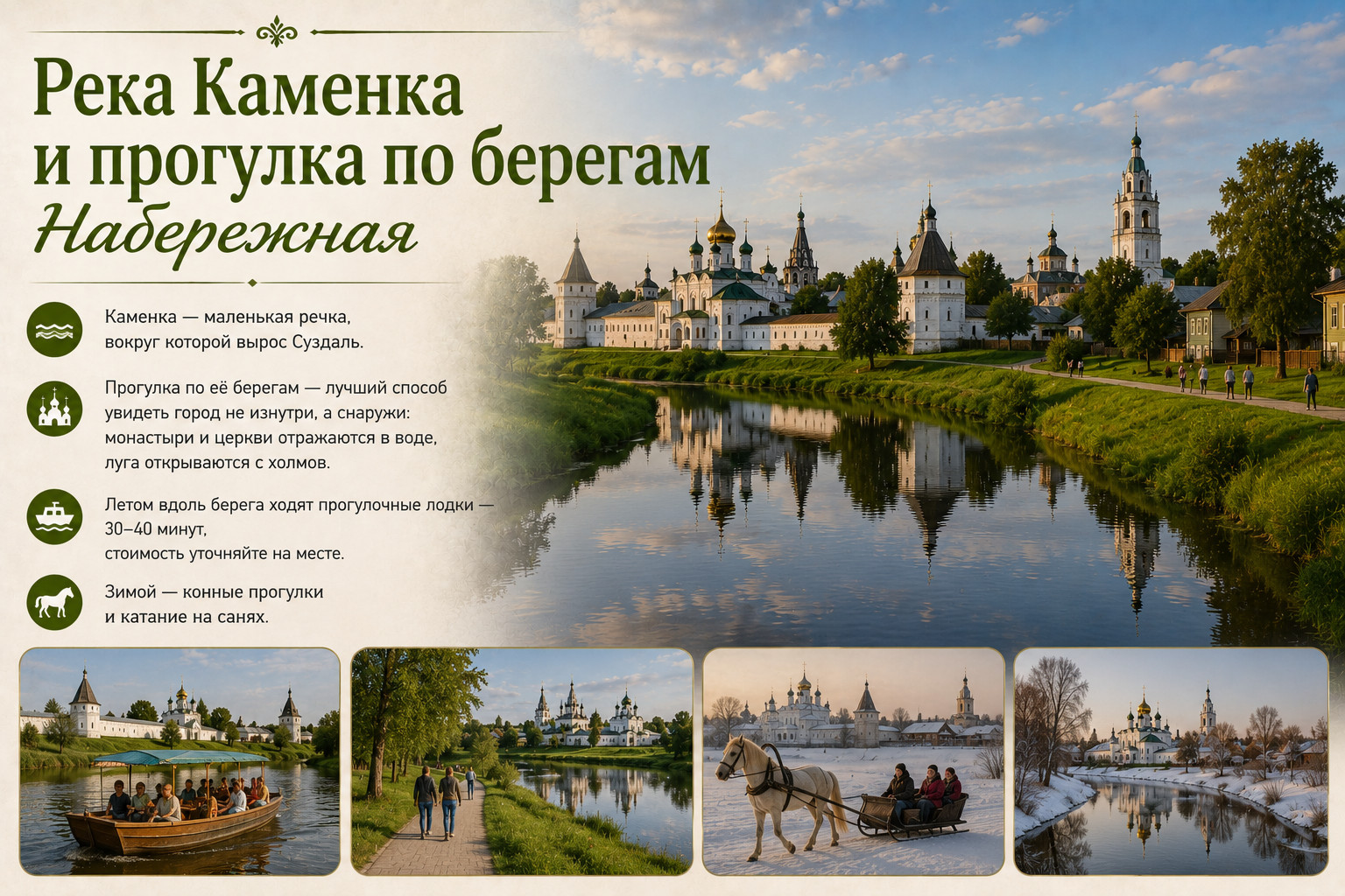 Река Каменка и прогулки по берегам

