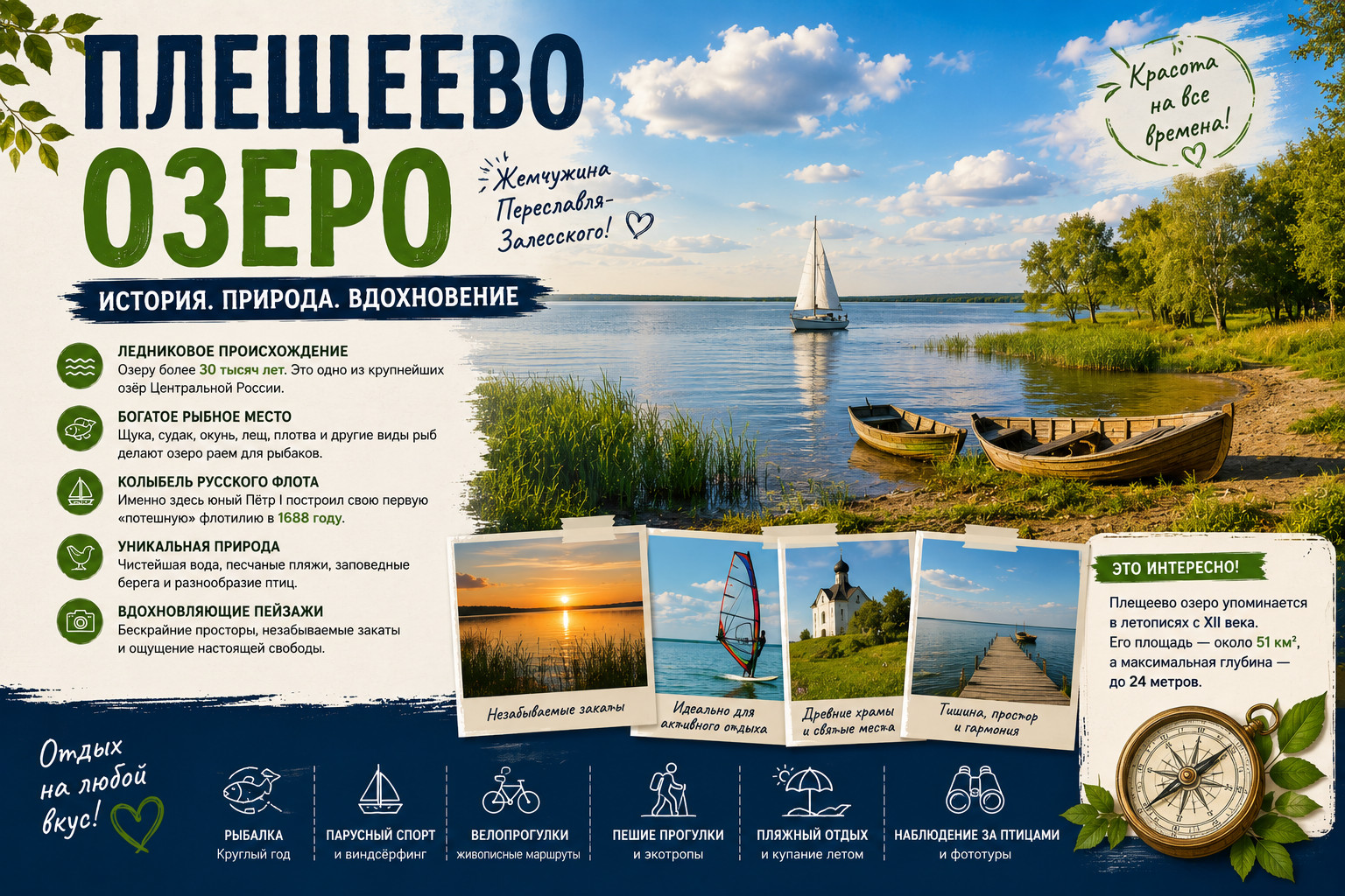 Плещеево озеро: природное вдохновение
