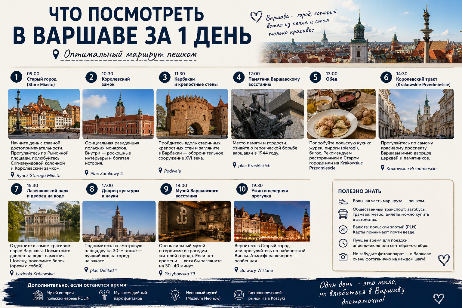 Что посмотреть в Варшаве за день