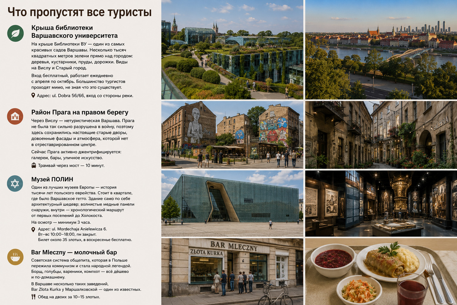 Что пропустят все туристы в Варшаве

