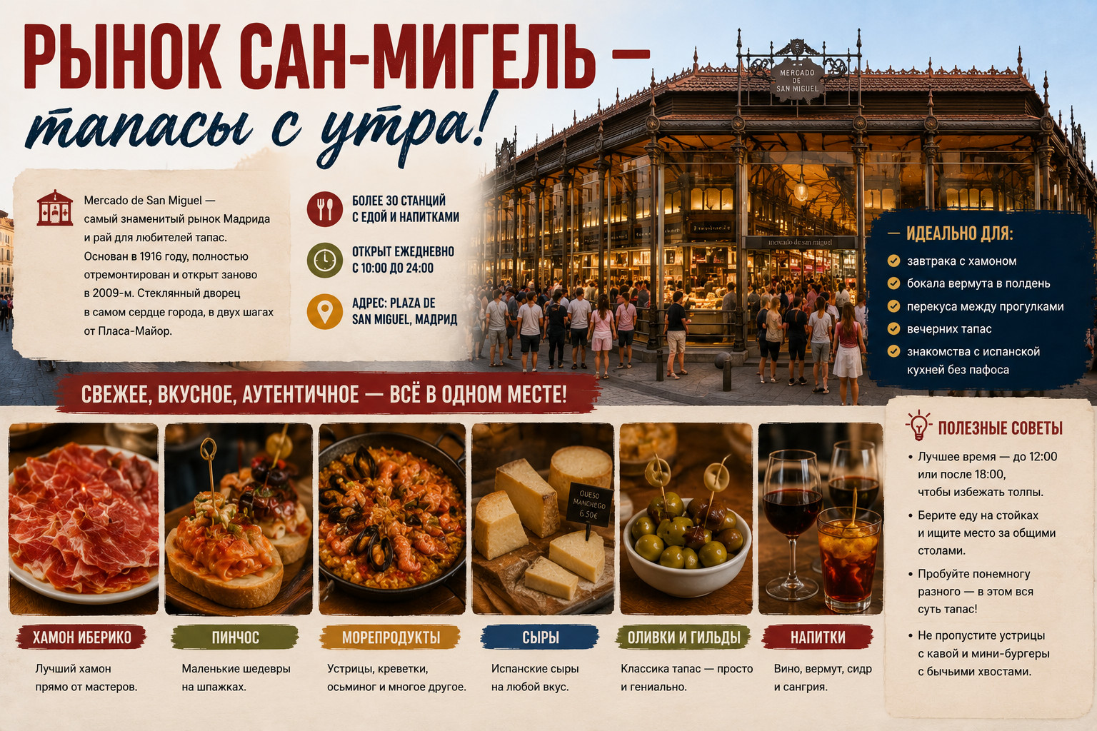 Рынок Сан-Мигель — рай для гурманов