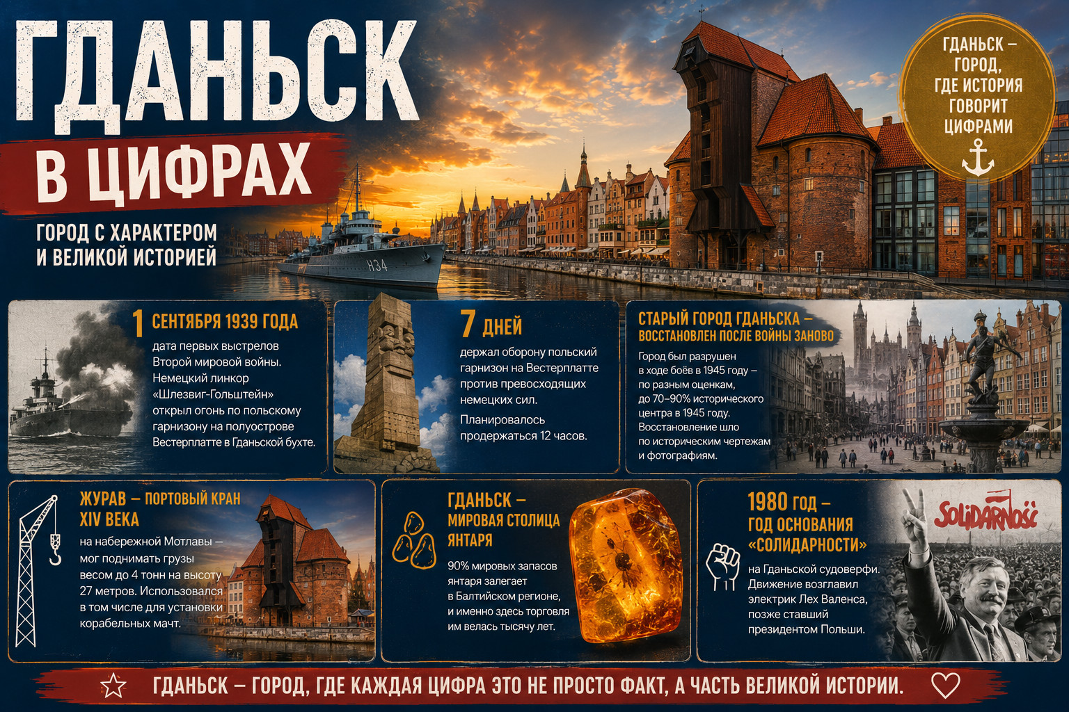 Гданьск в цифрах и истории