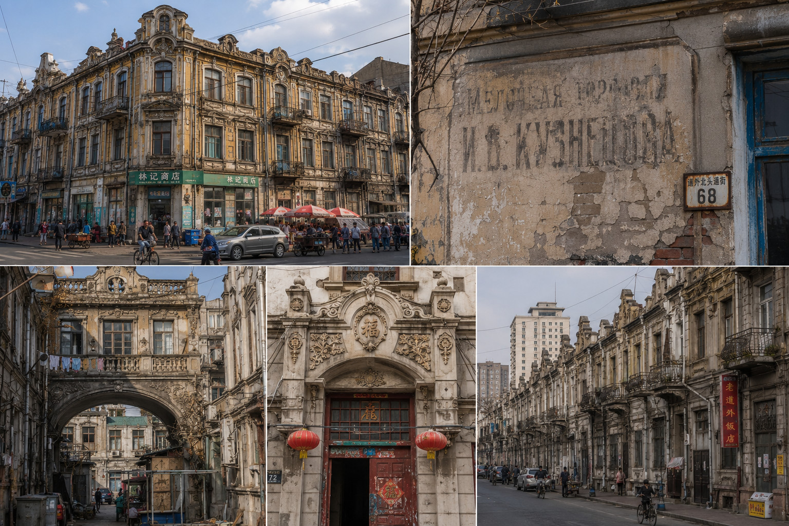 Старый квартал Даовай в Харбине