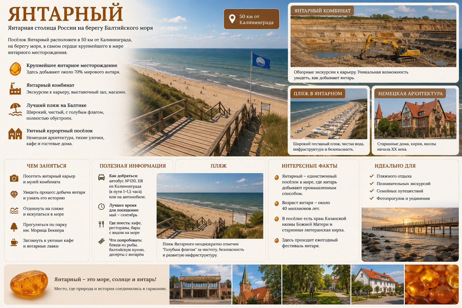 Янтарный: курорт на Балтике


