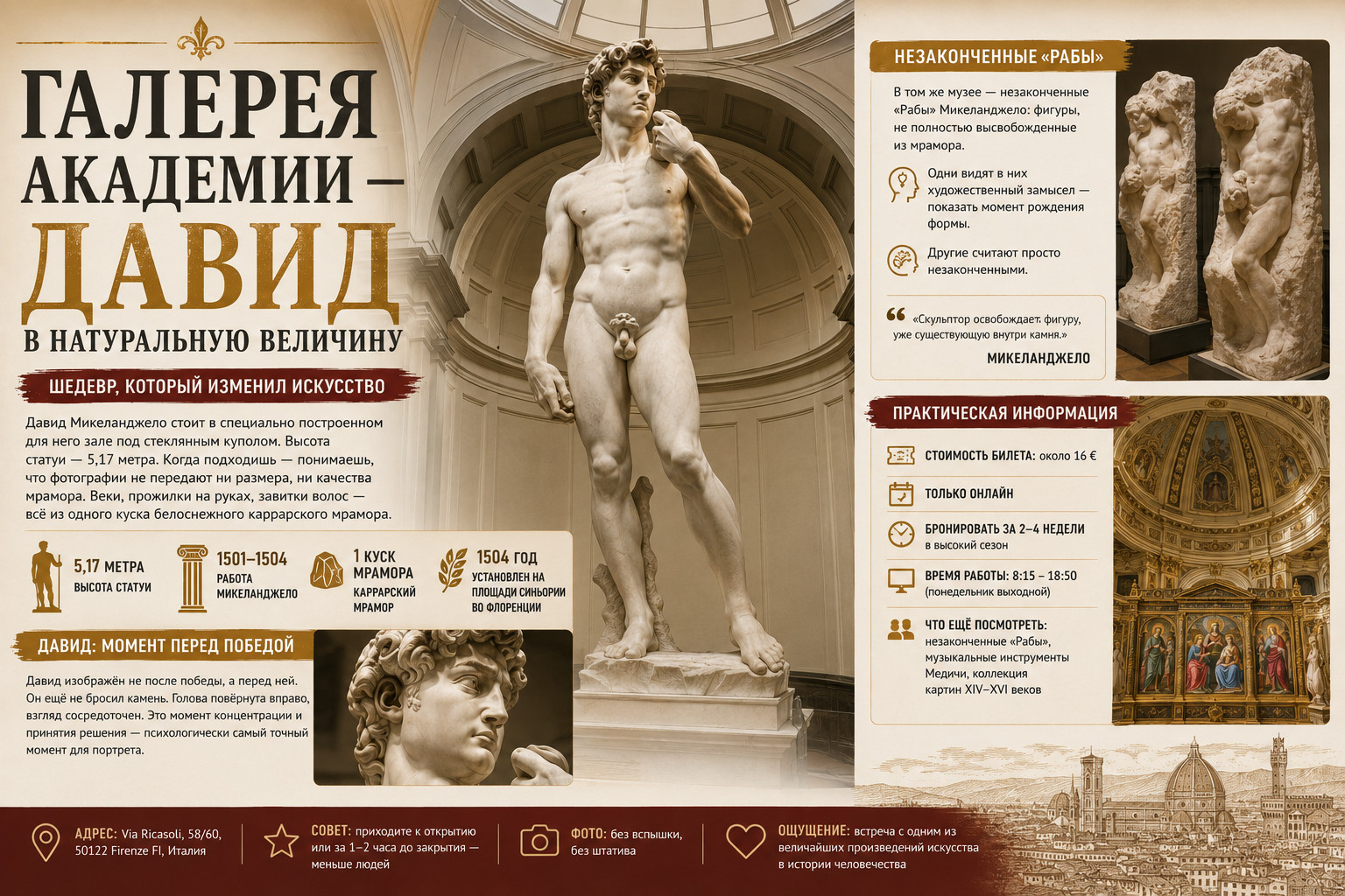 Галерея академии и Давид Микеланджело